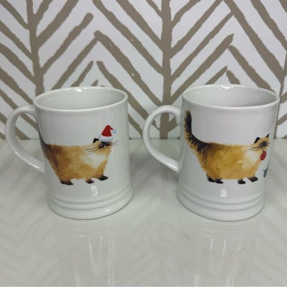 Set of 2 Cute Merry Christmas Cat Mugs - Picture 4 of 5